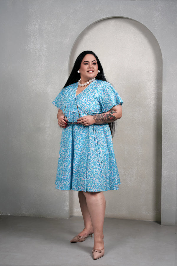 Icy Blue Meadow Dress