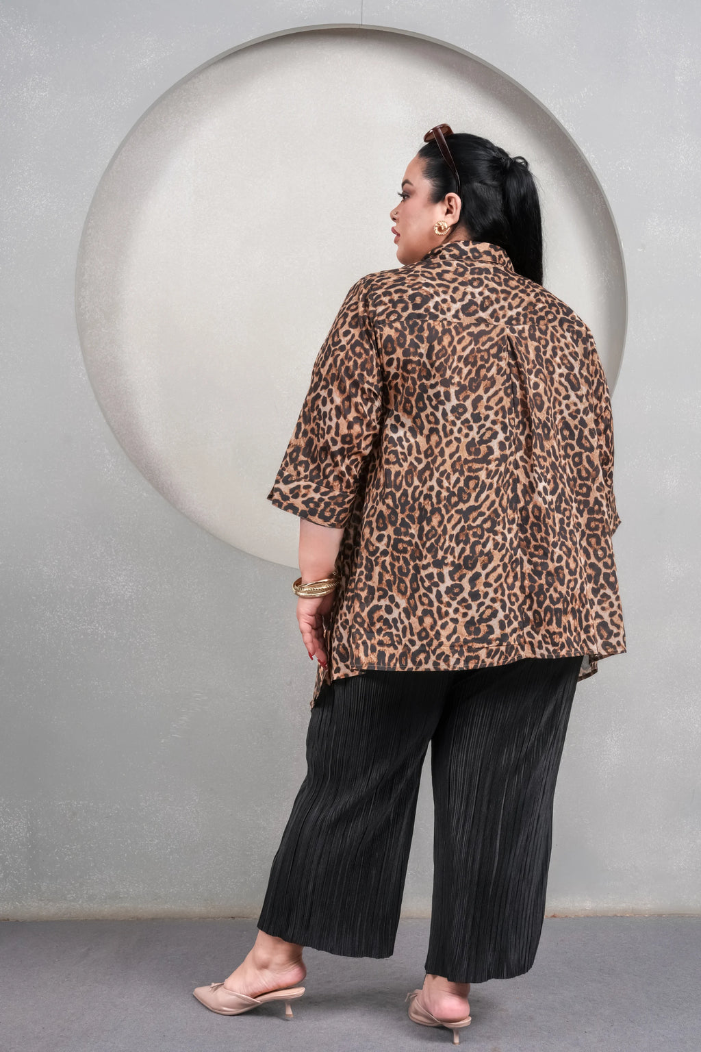 Leopard Asymmetrical Shirt