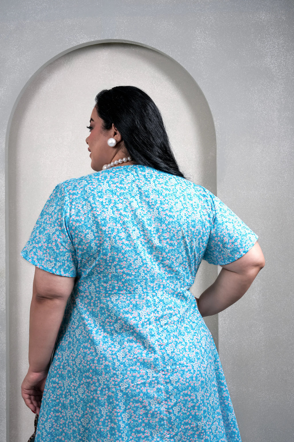 Icy Blue Meadow Dress