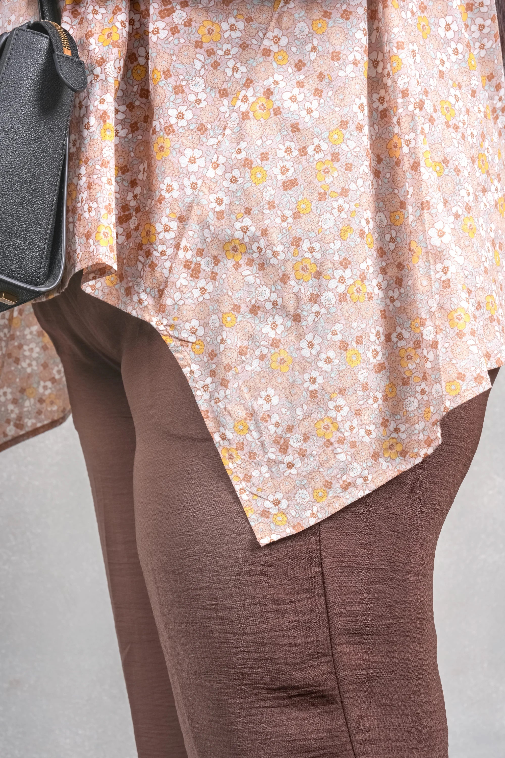 Beige Asymmetrical Shirt