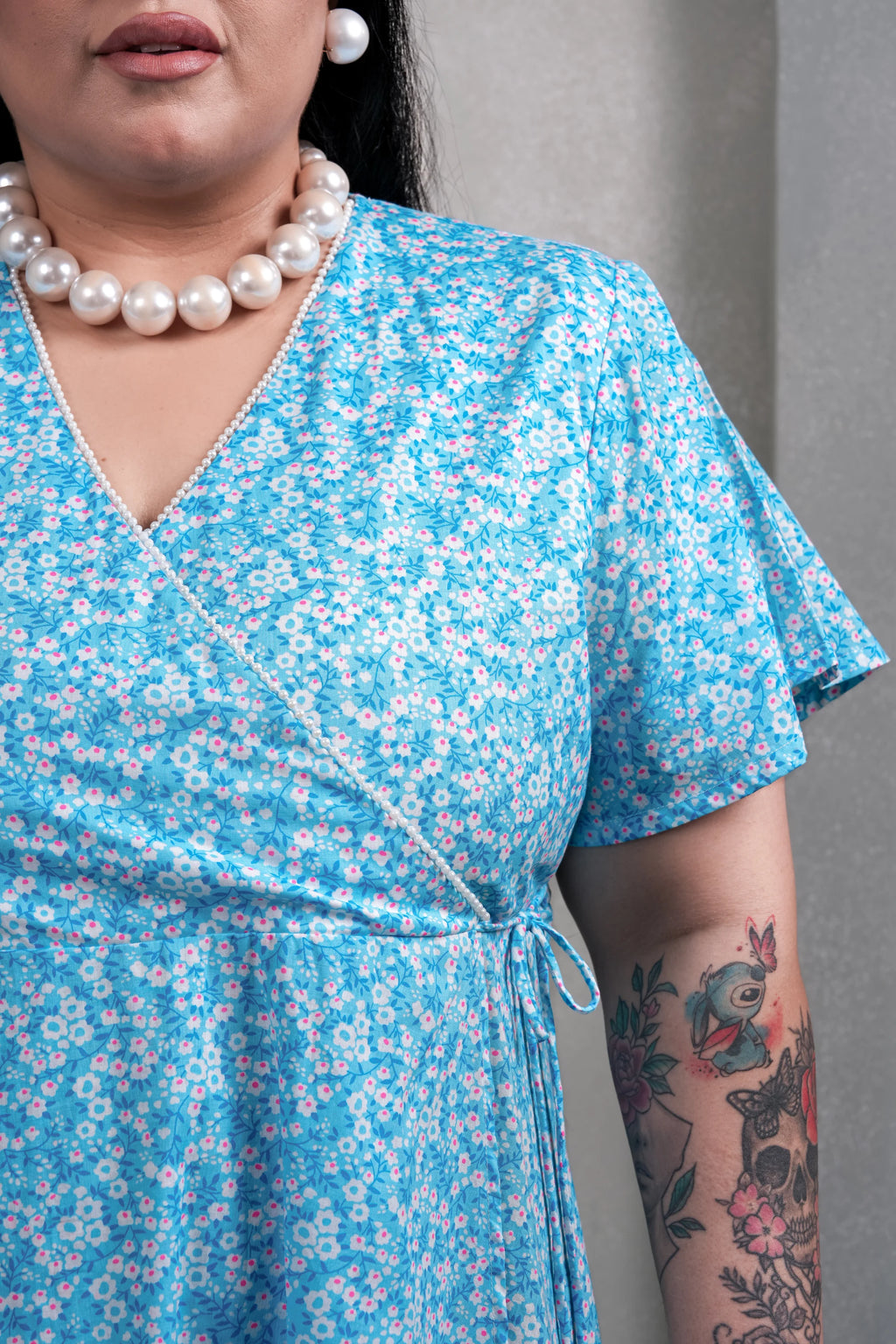Icy Blue Meadow Dress