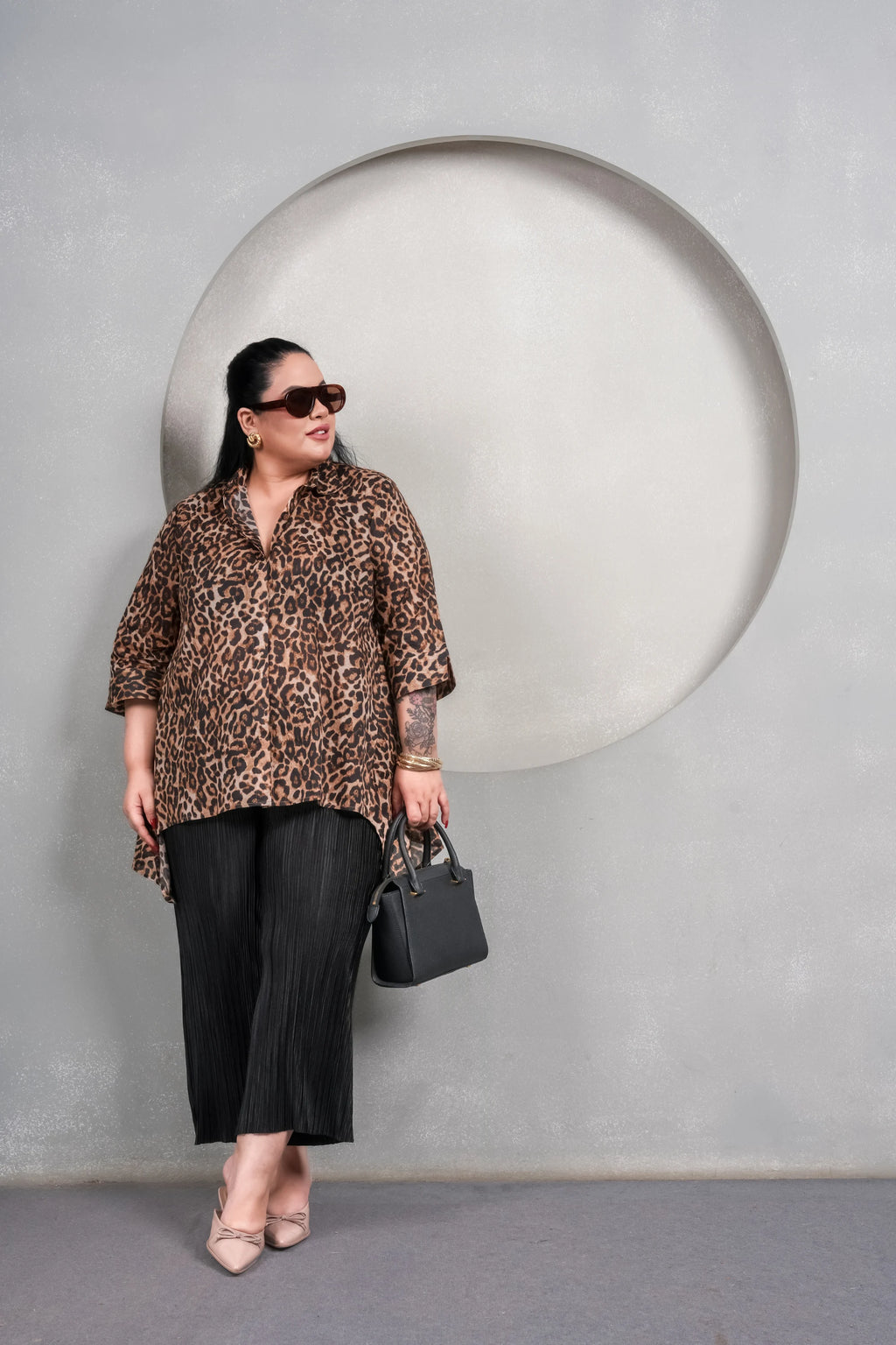 Leopard Asymmetrical Shirt